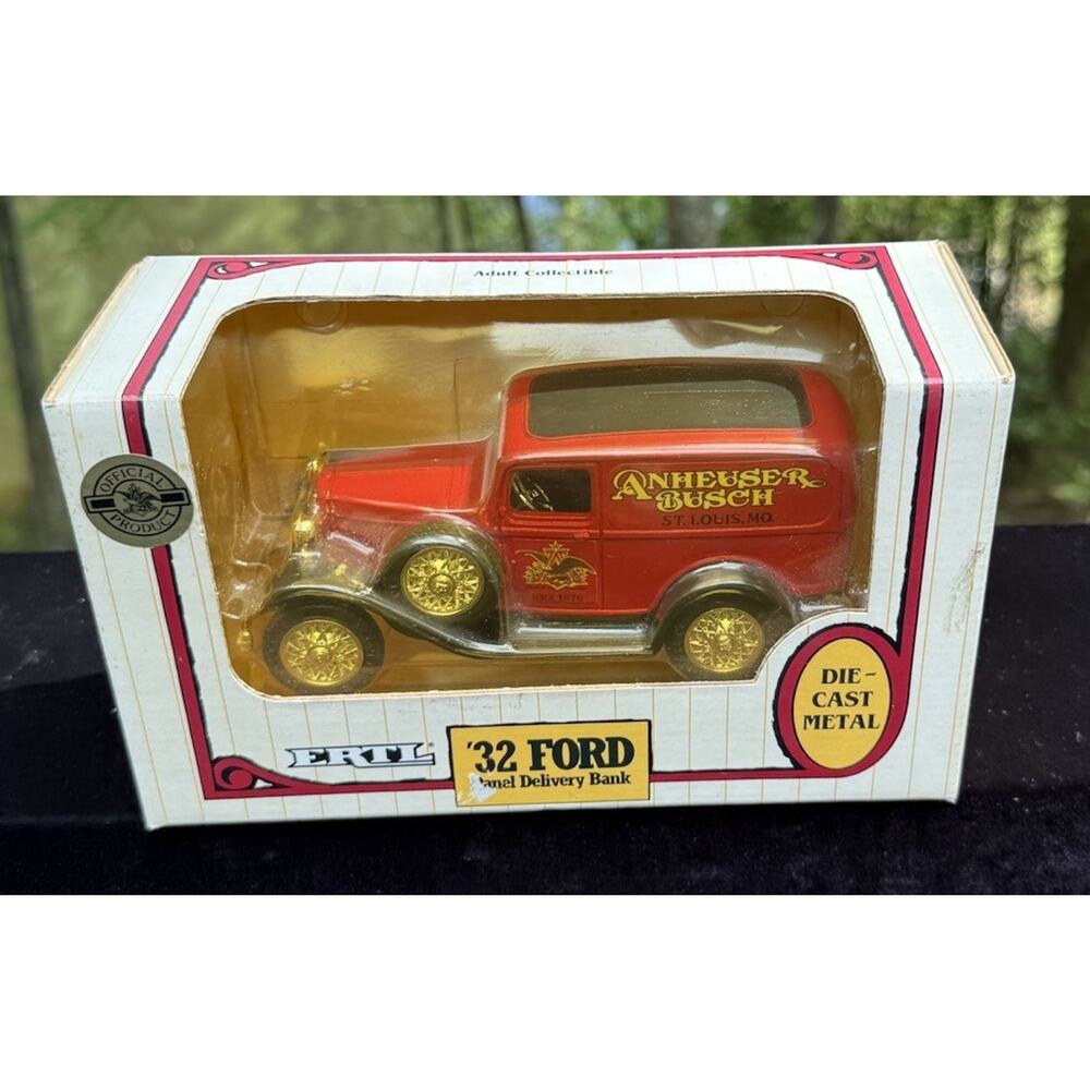Ertl Anheuser Busch 1932 Ford Delivery Bank Die Cast Metal 1/25 Scale New! -BA
